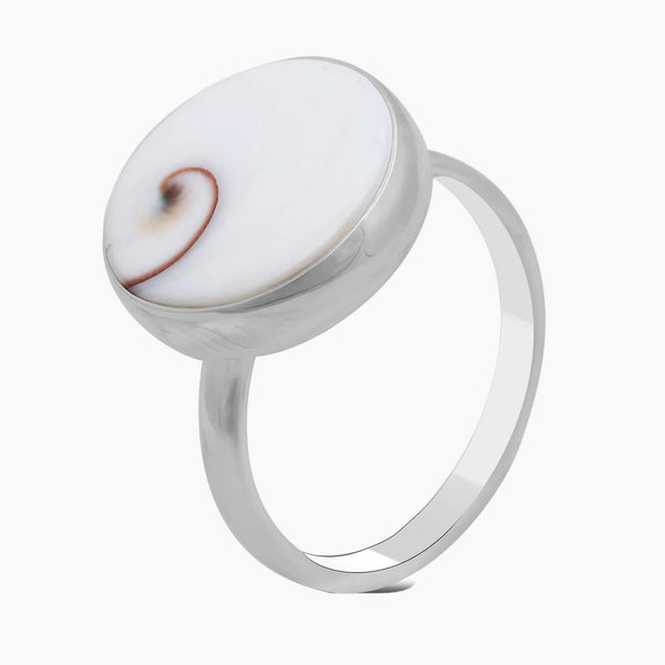 925 Silver Shiva Shell Eye Rings