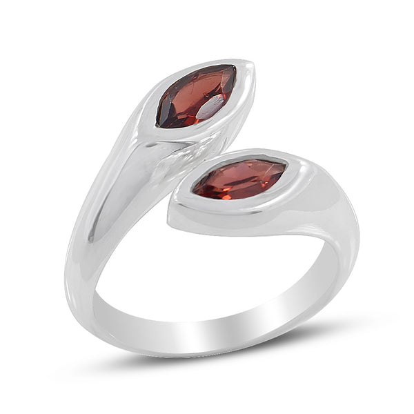 925 Sterling Silver Garnet Ring