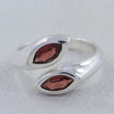 925 Sterling Silver Garnet Ring