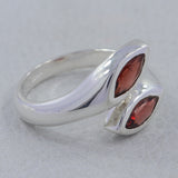 925 Sterling Silver Garnet Ring