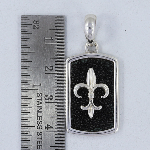 925 Sterling Silver Black Stingray Pendants
