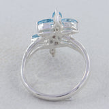 925 Sterling Silver Blue Topaz Ring