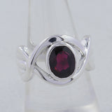 925 Sterling Silver Garnet Ring