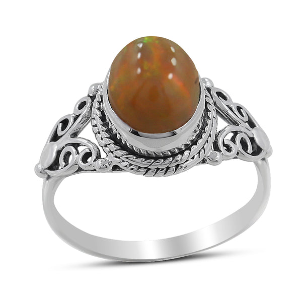 925 Silver Ethiopian Opal Ring