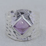 925 Silver Green Amethyst Ring