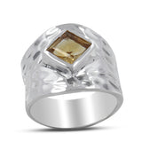 925 Silver Green Amethyst Ring