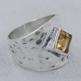 925 Silver Green Amethyst Ring