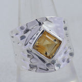 925 Silver Green Amethyst Ring