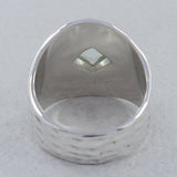 925 Silver Green Amethyst Ring