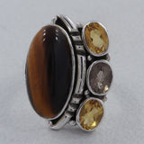 925 Sterling Silver Tiger Eye Ring