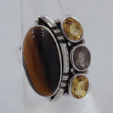 925 Sterling Silver Tiger Eye Ring