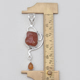 925 Sterling Silver Fanta Garnet Pendants