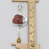 925 Sterling Silver Fanta Garnet Pendants