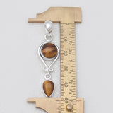 925 Sliver Tiger Eye Pendants