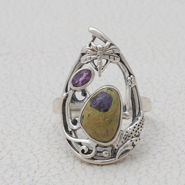 Natural Tasmanian Serpentine Silver Rings