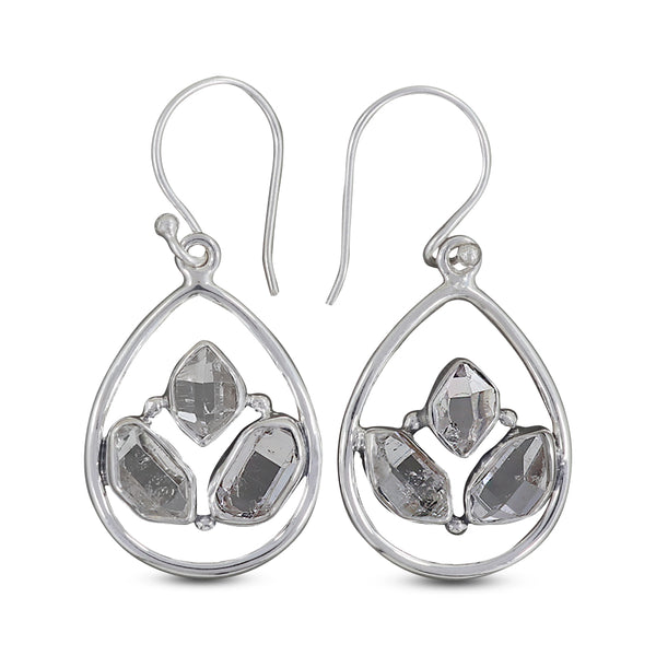 925 Silver Herkimer Quartz Earring