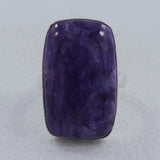 925 Sterling Silver Charoite Ring