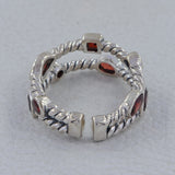 Natural Peridot Silver Rings