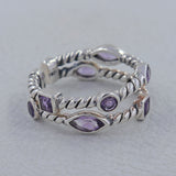 Natural Peridot Silver Rings
