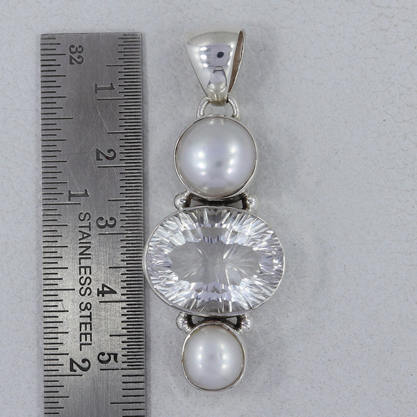 925 Sterling Silver Pearl & Crystal Pendants