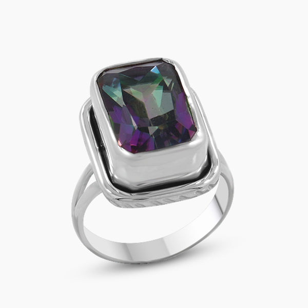 925 Silver Mystic Quartz Rings