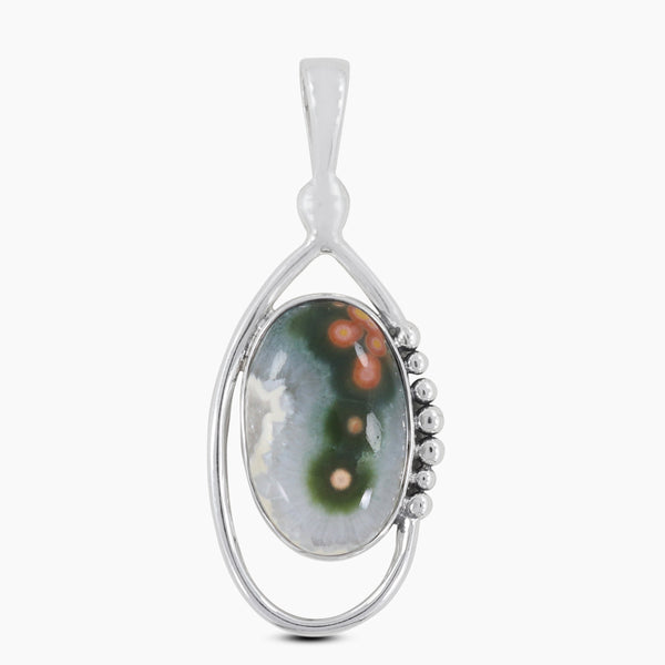 925 Silver Ocean Jasper Pendants