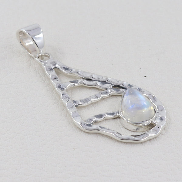 Rainbow Moonstone Silver Pendants