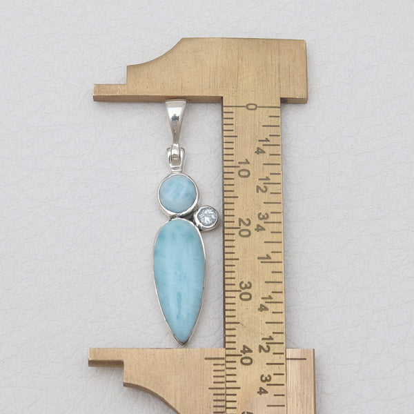 Larimar Silver Pendants