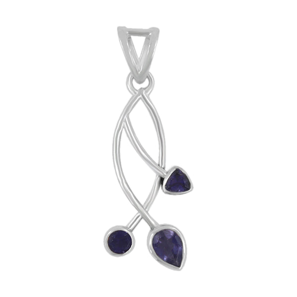925 Sterling Silver Iolite Pendant