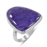 925 Sterling Silver Charoite Ring