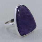 925 Sterling Silver Charoite Ring