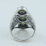 Garnet Silver Rings