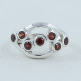 925 Sterling Silver Ring with Garnet Gemstones