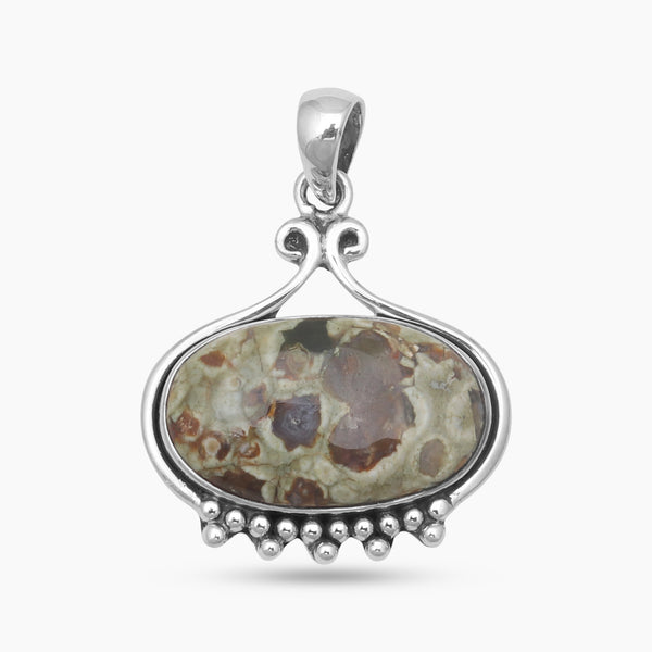 Rainforest Jasper Silver Pendants