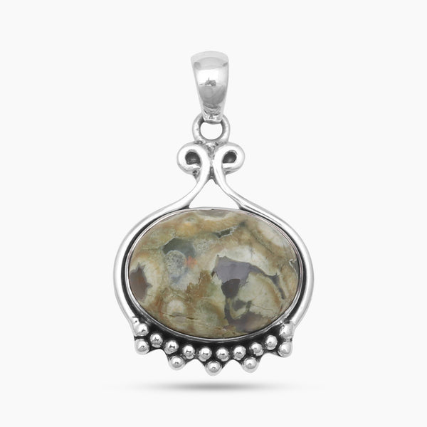 Rainforest Jasper Silver Pendants