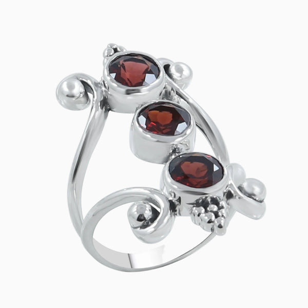 Multi-Gemstones Designer Ring in 925 Sterling Silver