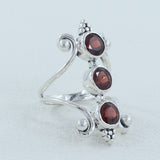 Multi-Gemstones Designer Ring in 925 Sterling Silver