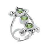 Multi-Gemstones Designer Ring in 925 Sterling Silver