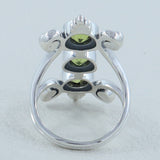 Multi-Gemstones Designer Ring in 925 Sterling Silver