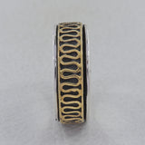 925 Sterling Silver Dual Tone Band Rings