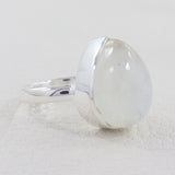 Rainbow Moonstone Silver Ring