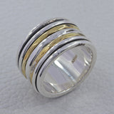 925 Sterling Silver Two-Tone Band Ring