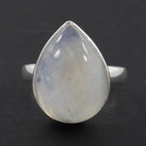 Rainbow Moonstone Silver Ring