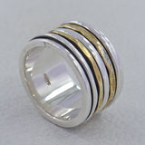 925 Sterling Silver Two-Tone Band Ring