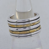 925 Sterling Silver Two-Tone Band Ring