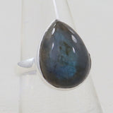 Rainbow Moonstone Silver Ring
