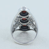 Garnet Silver Rings