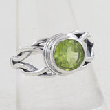 Red Garnet Silver Rings