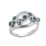 925 Sterling Silver Ring with Garnet Gemstones