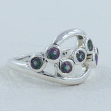 925 Sterling Silver Ring with Garnet Gemstones